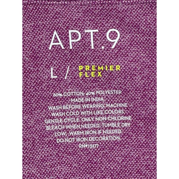 Apt 9 Premier Flex Raspberry Button Polo Short Sleeve Shirt L - Picture 4 of 5